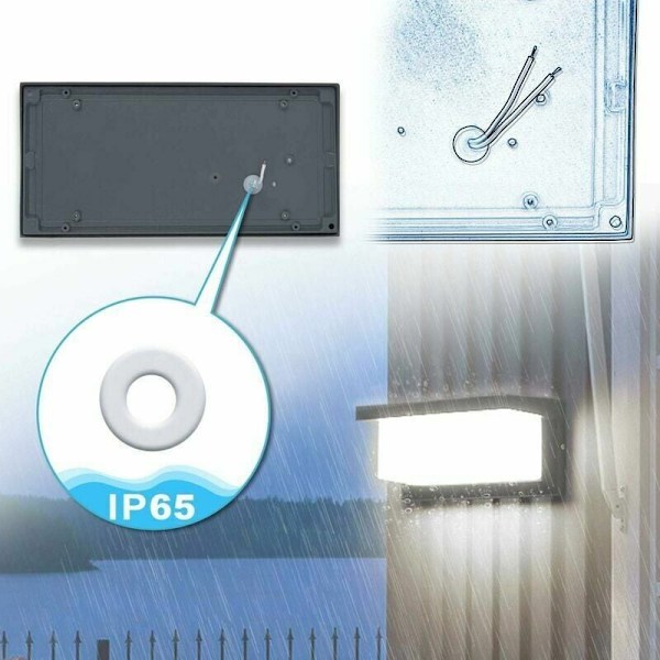 Moderni ulkoseinävalaisin LED 12W vedenpitävä Ip65 antrasiitti alumiinivalaistus koristevalo pihalle puutarhaan patiolle lähellä seinää polkua..DEBUNS