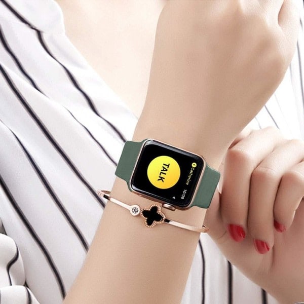 IC Silikone Armbånd Apple Watch 42/44/45/49 mm Mørk Grøn Mørk Grøn Mørk Grøn
