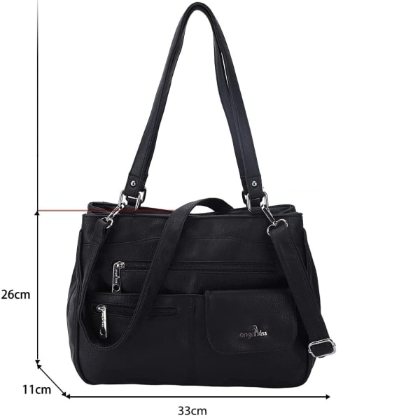 IC Messenger-taske, crossbody-taske i læder til kvinder, skuldertaske