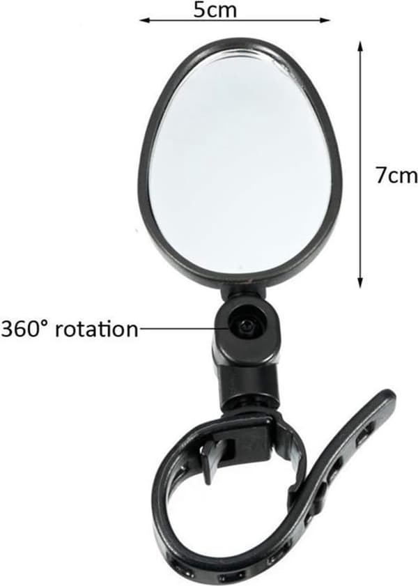 Cykelbackspegel, 2-delat set, 360° roterande vidvinkel HD, för mountainbikes