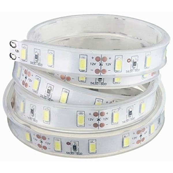 5M 5630 SMD LED Silikon Strip Ljus Kall Vit Vattentät 12V