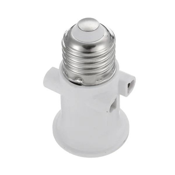 2 stk AC100-240V 4A E27 lampehode omformerkontakt, lampe adapter