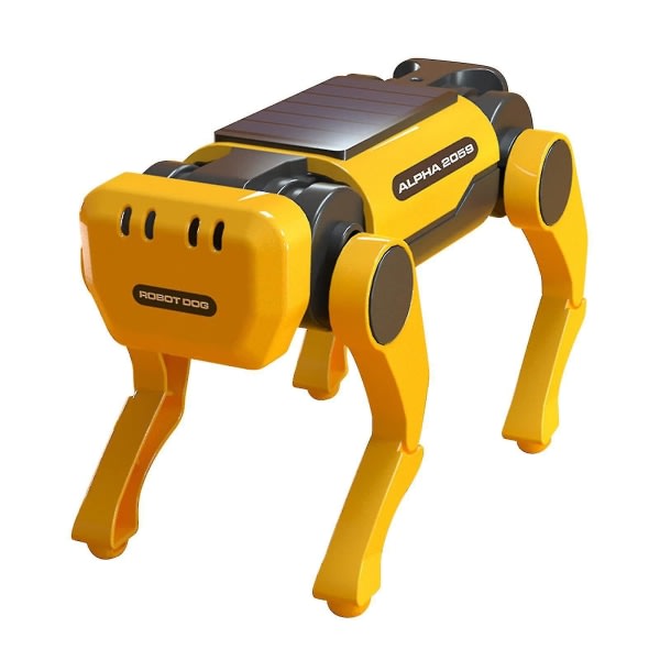 Solar robot hund elektrisk valp leksak DIY vetenskap och utbildning monterade smarta leksaker
