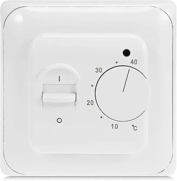 Manuel elektrisk gulvvarmetermostat med 3m NTC-sensor 220V 16A vægmonteret til gulvvarme hvid
