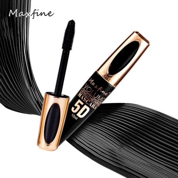 Vandtæt Mascara, 5D Mascara Sort Volumen og længde Vandtæt, Øjenvippemascara, Mascara med Falsk Lash Effekt med blød Mascarabørste