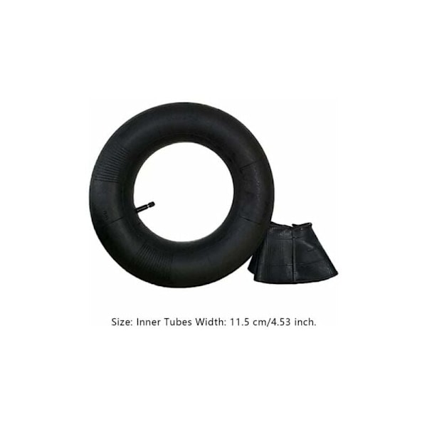 2-pakning slange 4.80/4.00-8 med rett ventil, for trillebår, barnevogn, håndtruck, gressklipper, snøfreser, generator og mer,..DEBUNS