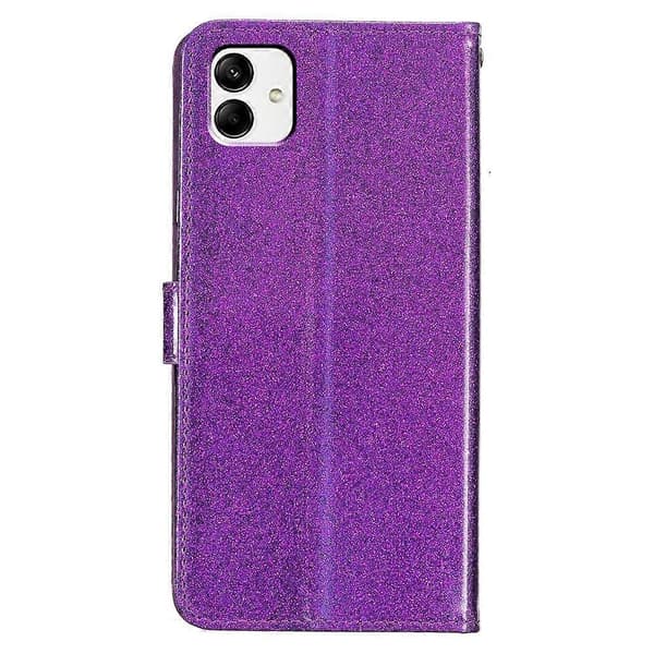 Glitterpulver Flip Lær Telefondeksel For Samsung Galaxy A05
