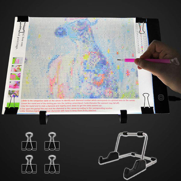 IC A4 LED-lysplade til diamond painting 5D diamantbroderi Lig