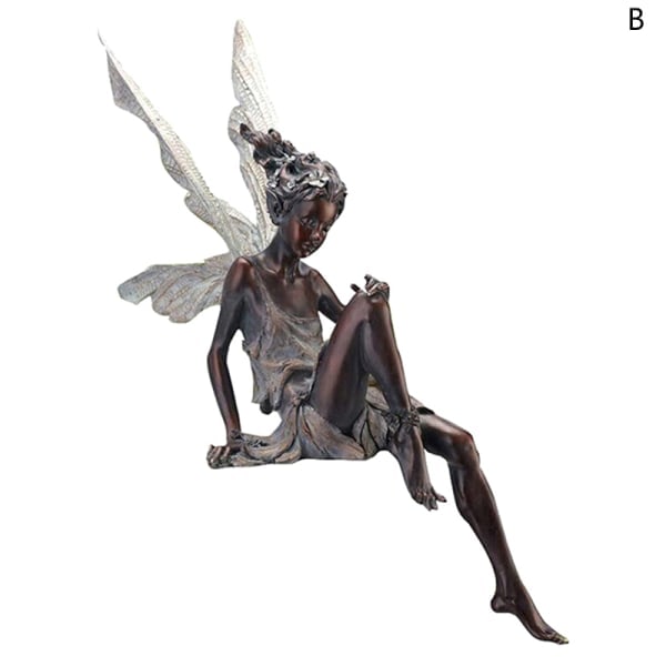 IC Siddende Havearbejde Resin Fe Statue Havepynt Resin Craf B