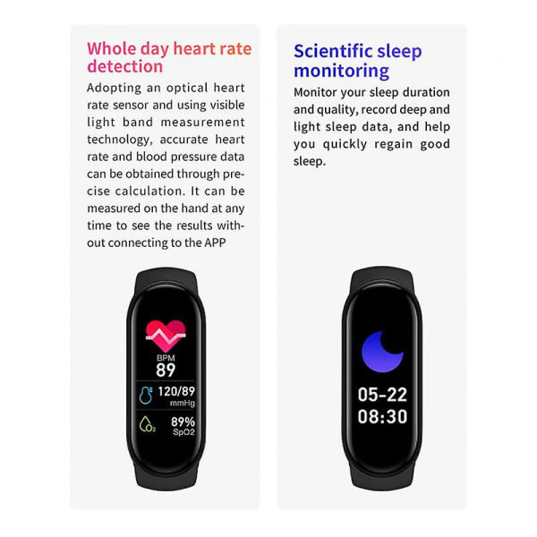 2023 Mi Band 8 Smart Armband Watch Fitness Tracker Sport Smartband Blodtrycksmätare Vattentät Ny pink8