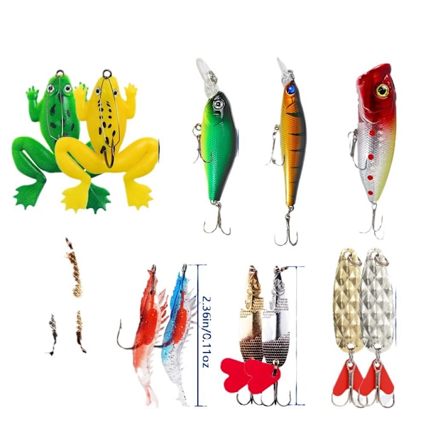 Sex Katter | Julgåva blindbox 24 set hängande räkor våg klättring fiske grupp Amazon jul blindbox 398g 24PCS