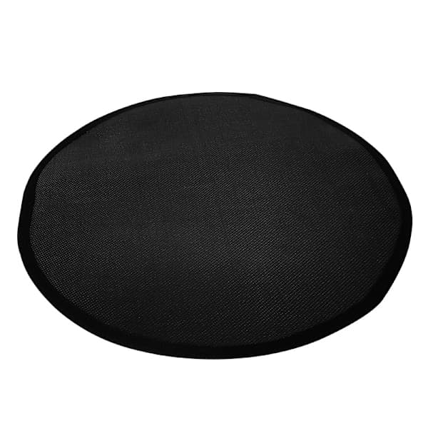 Rund Pejsmåtte - 48 Tommer (122 cm) - Sort