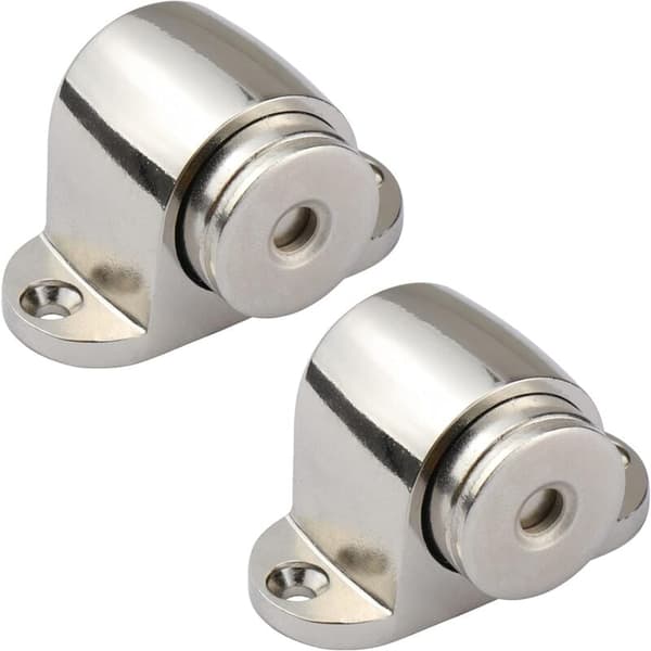 2-pak Rustfrit Stål Magnetisk Dørstopper Dørstoppere med Skruemontering, Ingen Kraft eller Slag mod Vægge