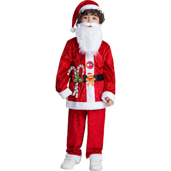 Barnens Julkläder Flickor Jul Pojkar Tomte Kläder Fina Kostymer Hattar Skor Presenter 3-10 År Pojkarna 3-4 ans