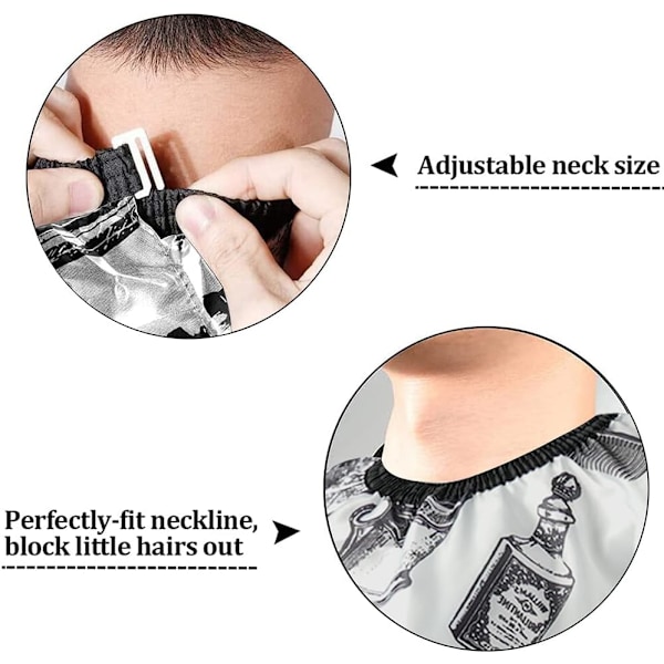 Frisörkappa Frisörkappa, Klippkappor, Vattentät Frisörkappa för Hårstyling, Klippning och Färgning White
