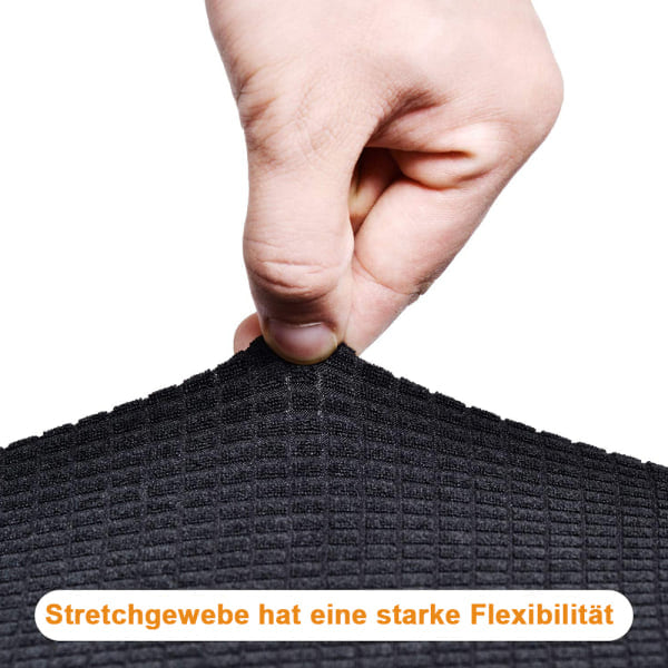 IC Spisestol Stoltrekk Stretch Spandex Uten ryggstøtte Spisestue Svart