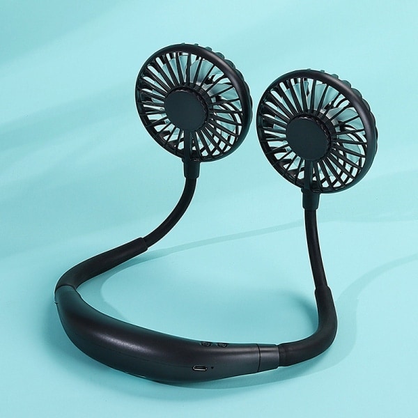 IC Halsventilator, 2600 mAh batteridrevet med halsrem og 6 hastigheder