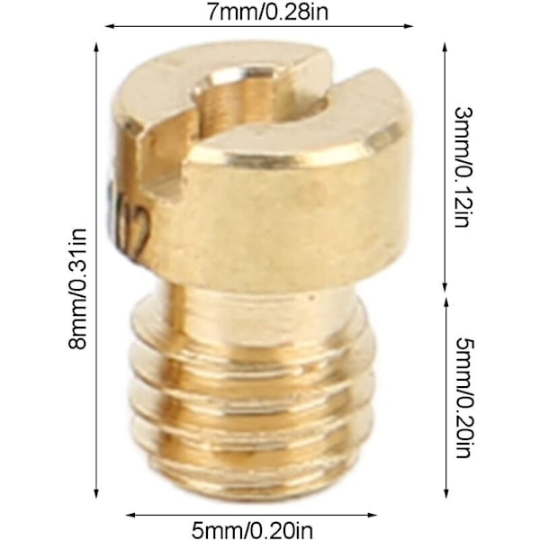 Hoveddyse, 55-115 M5, 25 stk. Karburator Hoveddyse Sæt Erstatning for Dellorto PHBG Karburator, DEBUNS