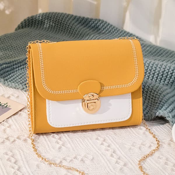 Mini Crossbody Väskor Dam Messenger Väska GUL Gul Yellow