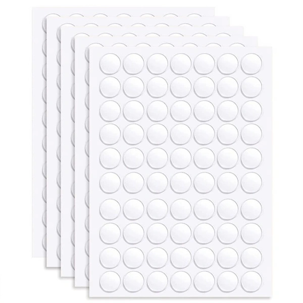 500 Pcs Double-Sided Adhesive Tape 10mm Transparent Removable Dots for Decorations