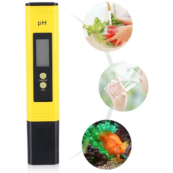 PH-meter, digitalt PH-værdimåler med LCD-display ATC-vand
