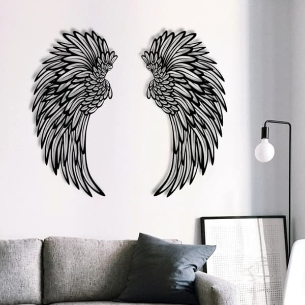 Ängelvingar Väggkonst Väggdekor MED LJUS MED LJUS Med ljus SWith light