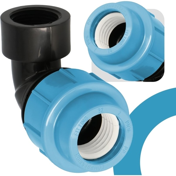 IC Förpackning med 4 PE-rörvinkel 90° böj PN16 (32 mm x 1 tum AG)