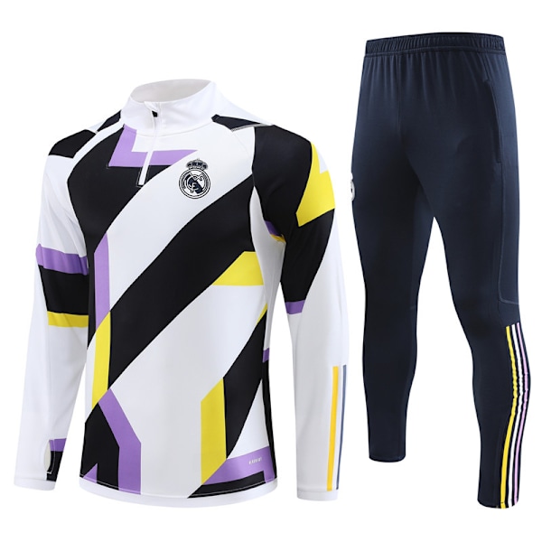 23-24 Uusi Real Madrid pitkähihainen puolipuku harjoitusvaatteet lapsille ja aikuisille, naamiointikuvio camouflage 12