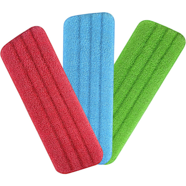 Mop Pads, 3 Pack Mop Head, Microfiber Mop Pad, Mop Replacement Cloth, Mop Cleaning Pad Suitable for Most Spray Mops and Exposed Mops, (42 x 14 cm)