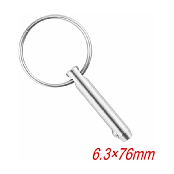 4 stk. Quick Release Ball Pins, 316 Rustfrit Stål 6,3 mm Diameter Quick Release Pins med Fjederbelastet Kugleende