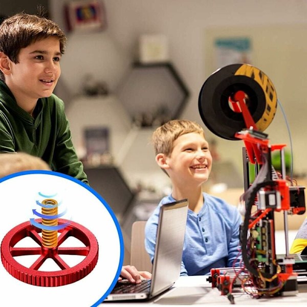 Aluminium Oppgraderingsmuttere Kompatible med Ender 3/3 Pro/3 V2, 5/5 Plus/Pro, CR 20 3D-printere Inkl. 4 stk. Varme Seng Fjærer for 3D-printer - Rød