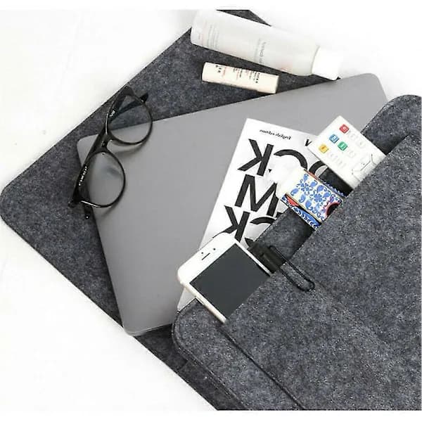 Felt Bedside Caddy with Pockets Bed Sofa Desk Hanging Storage Organizer for Phone Magazines Dark Gray Dark Gray