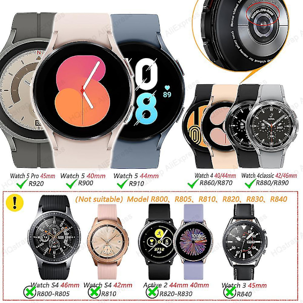 Sopii saumattomasti titaanimisesta metallirannekkeesta Samsung Galaxy Watch 5 Pro 45mm 40mm 44mm hihna ranneke Samsung Watch4 Classic 46mm 42mm kellohihna