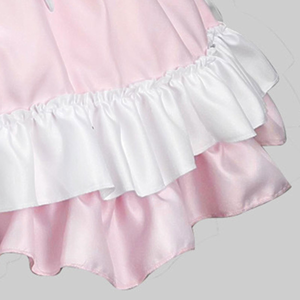 Rask frakt kvinners søte Lolita-kjole viktoriansk ermeløs prinsesse cosplay-kostymer hjemmekjoler XL