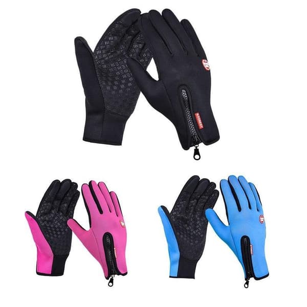 Handsker | touchscreen | vandtætte | fleece | unisex | pink | størrelse M