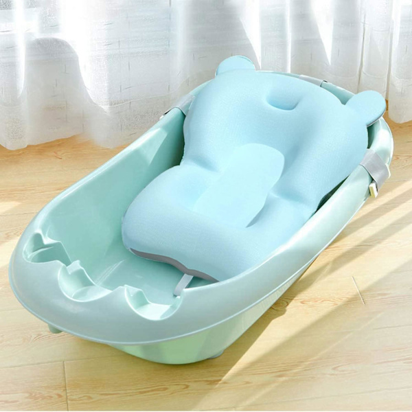 Baby badepude, brug baby badekarindsats, spædbarns badekarstol, baby badekarstol, badekarstol baby, baby badekar blue