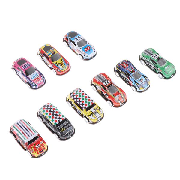 IC 10 ST Racing Biler Modell Barn Mini Jernplate Bilsett Reboun A1