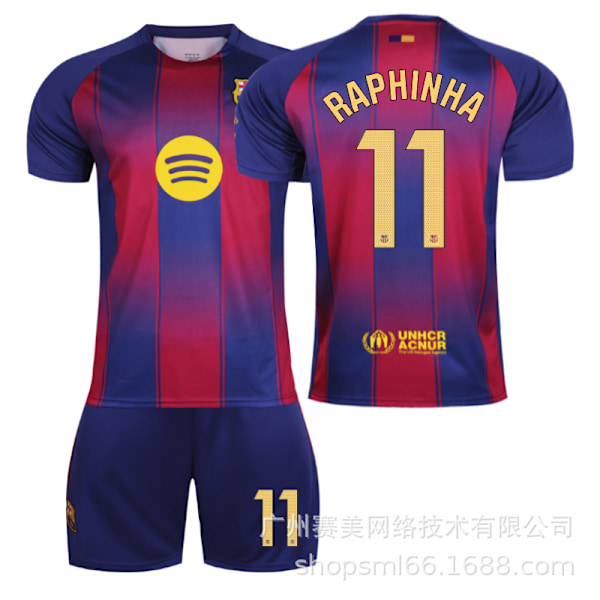 25-26 Barcelonan lasten jalkapallopaita 6 Gavi 9 Lewandowski 19 Yamal 8 Pedri pelipaita Barcelona puku Size 8 socks XS