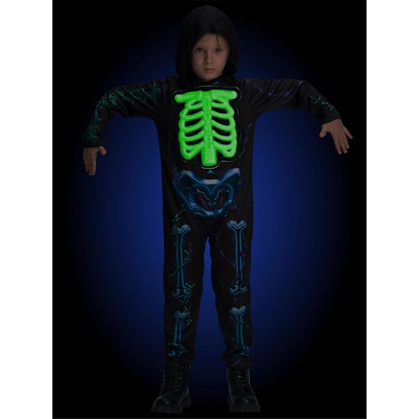 Halloween kostume Dødedag, Dia de los Muertos kjole, kostume brud la Catrina, skelet kostume til børn kvinder kvinder Blå glöd 8-10 ans