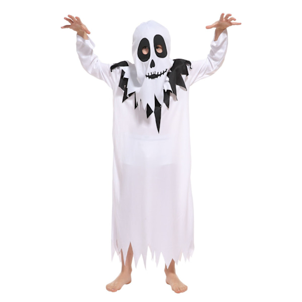 XL Spøkelsesdrakt for barn, hvit, Halloween