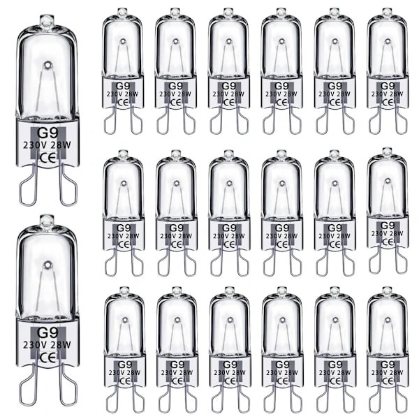 20-pack G9 Halogenlampor 28W, 230V 28W 28W