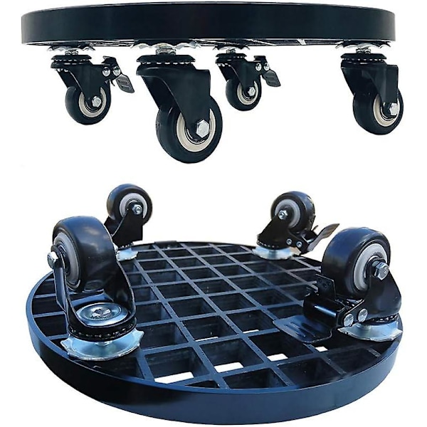 Planter Caddy Plant Stand Med Låsbara Hjul Hög Belastningskapacitet För Utomhus- Och Inomhusbruk (1 st, Svart)