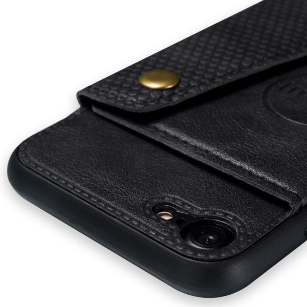 IC iPhone 7/8/SE (2020/2022) - Nahkakotelo Korttitaskuilla Ja Magneetilla -