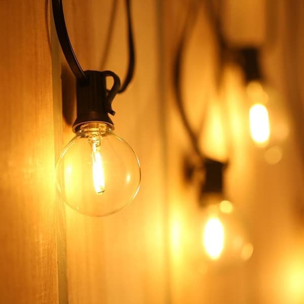 30 m Outdoor String Lights, 50+2 G40 LED Bulbs, IP44 Waterproof for Patio and Party, Dimmable with Remote Control-FX-