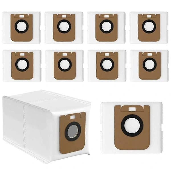 10-pack dammsugarpåsar för Dreame D10 Plus / D10s Plus / Z10 Pro / L10 Plus dammsugare, RLS3D dammuppsamlingspåse