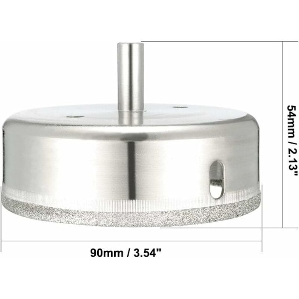 Diamantborrkrona Hålsåg för Kakel Kärnborr för Keramik Granit Marmor Glas 90mm,Seuçais,DEBUNS