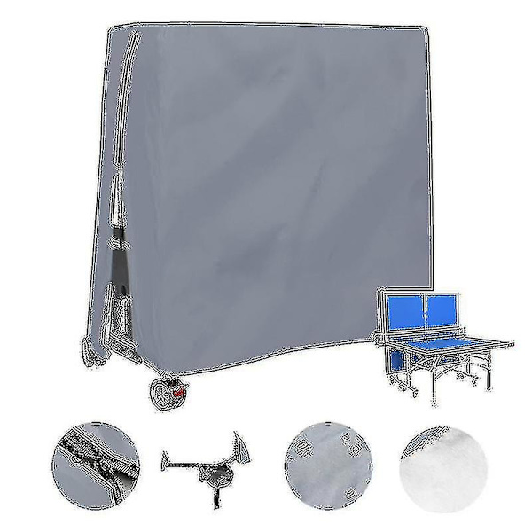 Vanntett og støvtett bordtennisbordtrekk for utendørs bruk 165x70x185cm Tw