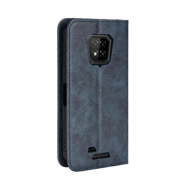 Kompatibel med Ulefone Armor 8 Magnetisk Spænde Retro Tekstur Læder Telefon Cover Blue