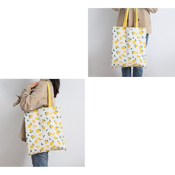 Stofpose, 40 cm x 36 cm (gul), stofpose Shopping
