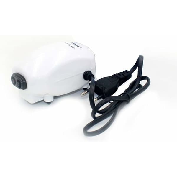 3W 220V Dubbla Hål Syresättning Akvarium Luftpumpar, Ultra Tyst, 4L per Minut Flödeshastighet, Justerbart Luftflöde, för 60L-100L Akvarium